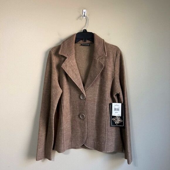 NWT Jane Ashley medium brown sweater - Picture 1 of 4